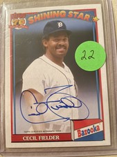 Cecil Fielder AUTOGRAPH 2021 Topps Archives 1991 Bazooka Shining Stars AUTO