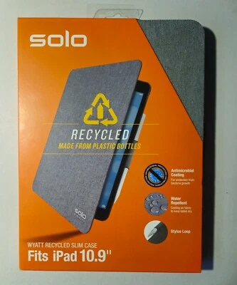 Solo Wyatt Slim Case Folio for iPad 10.9" (10th Gen) with Stylus Holder Recycled - Image 1 of 2