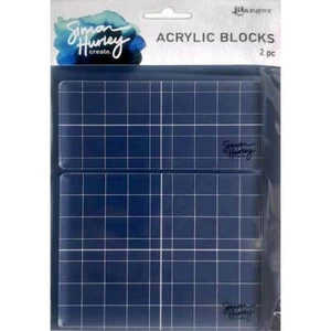 Simon Hurley Create Acrylic Stamping Block Set 2/pkg - Imagen 1 de 1