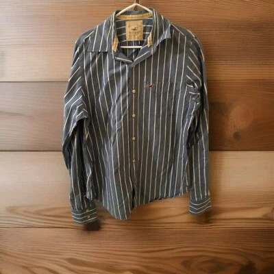 Hollister button down shirt mens xl Blue White Cotton  - Image 1 of 3