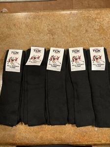 Adult medium black 24” all sport tube socks size 4-8 (5 pairs) Twin City - Picture 1 of 4