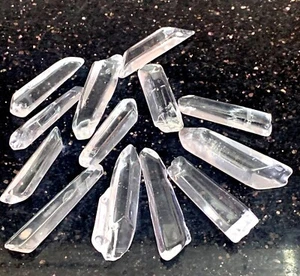 Clear Quartz Polished Rock Pencil Single Healing Wellness Energy Reiki Gift - Picture 1 of 2