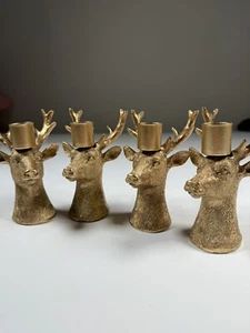 4 Pcs Candle Holder,Brass Gold,Vintage Taper Candle Stick Holders for Table - Picture 1 of 7