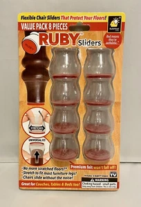 Ruby Sliders by BulbHead - Red Means They’re Authentic - 8 Pack Felt Bottom NIB - Picture 1 of 2