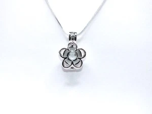 Plumeria Flower Pearl Cage Necklace Jewelry - Hawaiin Pendant - Picture 1 of 29