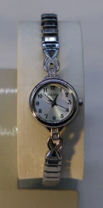 Pulsar Women's Watch Silver Toned Rhinestones Stretch Band Analog V811-X066 - Picture 1 of 11