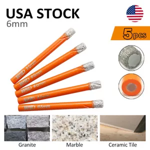 5pcs 1/4'' Diamond Drill Bit Hole Saw Cutter Ceramic Tile Granite +Free Shipping - Picture 1 of 9