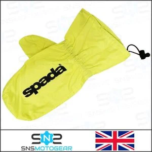 Spada 100% Waterproof Motorcycle Motorbike Overmitts Over Gloves - Fluorescent
