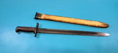 WWI U.S. Model 1905 Rifle Bayonet Sword SA Springfield + Scabbard c. 1906  H-12 - Image 1 of 4