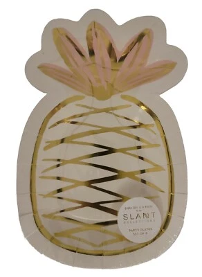 10 包斜菠萝纸板 8 每包。 派对, Luau, 游泳池, 烧烤。  — 第 1/2 张图片