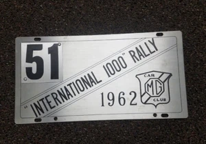 1962 LI New York MG Car Club International 1000 Rally Race License Plate - Picture 1 of 4