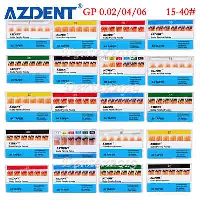 Gutta Percha Points for Dental Root Canal Endodontic Treatment .02/.04/.06 Taper - Image 1 of 2