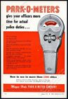 1957 Magee Hale Park O Meter Parking Meter Photo Vintage Trade Print Ad