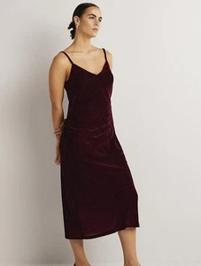 Bnwt Boden Velvet Slip Midi Party Dress Size 8 - Picture 1 of 8