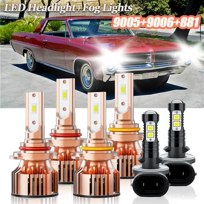Kit de faros LED + bombillas antiniebla súper brillantes para Pontiac Grand Prix 1990-2008 Foto 1 de 4