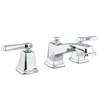 Grifo de baño de lavabo de dos manijas cromado para paseo marítimo MOEN T6220 Foto 1 de 4