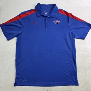 Nike Dri-Fit NCAA Louisiana LA Tech Bulldogs blau Golf Poloshirt Herren Gr. L sehr guter Zustand + - Bild 1 von 8