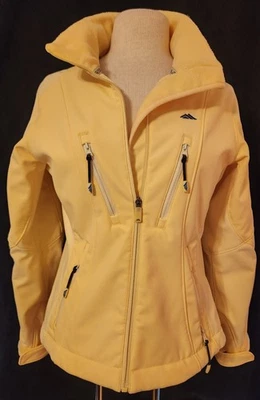 Chaqueta de esquí Denali Softshell para mujer mediana amarilla mantecosa cremallera - espalda larga Foto 1 de 4