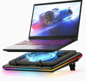 llano RGB Laptop Cooling Pad with Powerful Turbofan, Gaming Laptop Cooler Rad... - Afbeelding 1 van 13