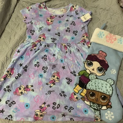 VESTIDO para niñas LOL SORPRESA talla 14 y conjunto de medias de Navidad nuevo con etiquetas OFERTA DE REGALO NAVIDEÑO Foto 1 de 4