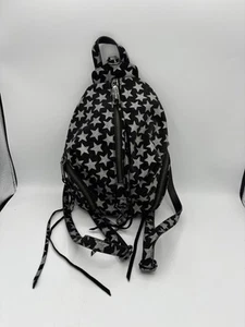 NWOT Rebecca Minkoff JULIAN Silver Glitter Star Black Suede Leather Backpack - Picture 1 of 6