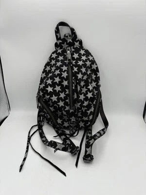 Mochila de cuero de gamuza negra estrella brillante plateada JULIAN NUEVA SIN ETIQUETAS Rebecca Minkoff Foto 1 de 4
