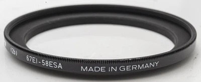 B+W (2B) 67 EI - 58 ESA 67 mm - 58 mm Reduzierring Filter-Adapterring im Etui - Bild 1 von 2