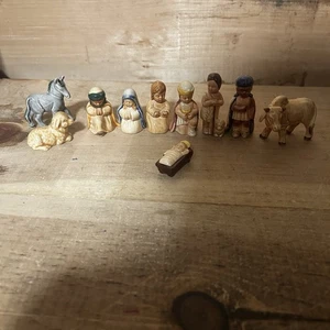 Vintage Goebel Nativity Set Complete 10 Miniature Pieces Porcelain West Germany - Picture 1 of 7