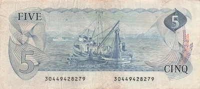 Canada  $5  Ottawa , 1979  P 92a   Circulated Banknote W Z - Image 1 of 2