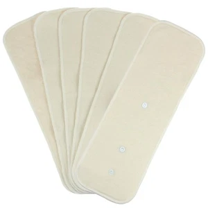3-Layer Hemp Cotton Baby Cloth Diaper Inserts, Adjustable and Reusable for An... - Picture 1 of 6