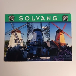Solvang Kalifornien Windmühlen Dänische Stadt in USA Unposted Chrome Postcard - Bild 1 von 7