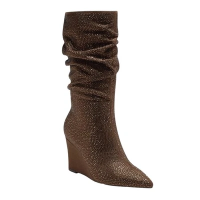Botas de vestir INC para mujer florelle holgadas con cuña bronce brillante talla 5 1/2 Foto 1 de 4