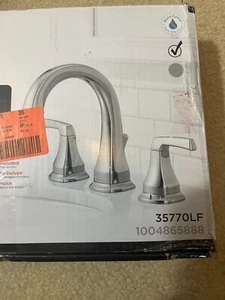 Delta Portwood Zweigriff breite Badezimmer Wasserhahn 35770LF Chrom - Bild 1 von 8