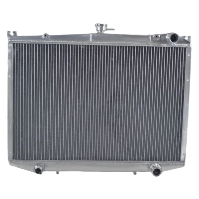 Radiador de aluminio de 2 filas para camioneta Nissan D21 Pathfinder 1986-2004 L4 V6 145 AT Foto 1 de 4