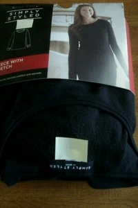 Ladies Fleece Top with Stretch Size Small  Black Simply Styled - Picture 1 of 2
