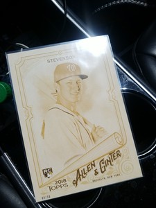 #d/10 2018 Topps Allen & Ginter Baseball 5x7 gold #252 Andrew Stevenson  rc