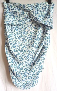 Missguided, Blue & White Floral Knee Length Skirt, Size 14- FREE POSTAGE - Picture 1 of 11
