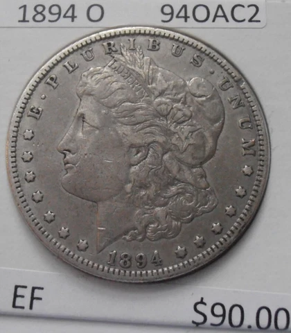 1894 O Morgan Silver Dollar, Tough Date (94OAC2) Cover