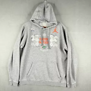 Florida Gators Nike Air Jordan Hooded Sweatshirt Mens Large Gray 2018 Peach Bowl - Picture 1 of 15