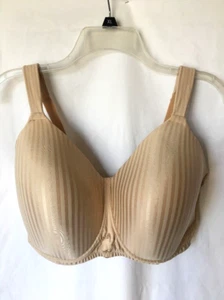 Playtex Lined Striped Full Coverage Bra Size 40DDD Beige B131*B - Picture 1 of 5