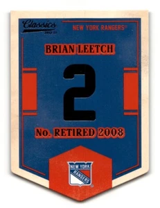 Brian Leetch 2012-13 Panini Classics Signatures Banner Numbers #EN55 New York - Picture 1 of 2