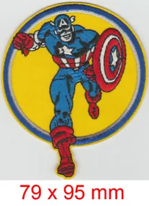 79x95mm super hero star shield captain iron-on patch badge logo classic - Picture 1 of 3