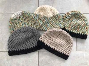 Cappello Puff Stitch, berretto, berretto, toque adulto medio, uncinetto a mano, colore a scelta - Foto 1 di 9
