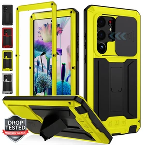 Shockproof Aluminum Metal Stand Case For Samsung Galaxy S24 Ultra S23 Plus S22 - Picture 1 of 42