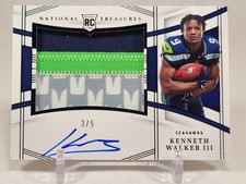 Kenneth Walker III On Card Auto /5!!! Panini National Treasures