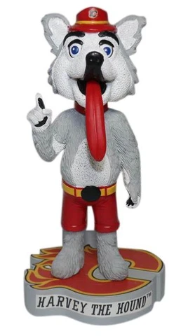 Harvey Calgary Flames Logo Base Bobblehead NHL Cover