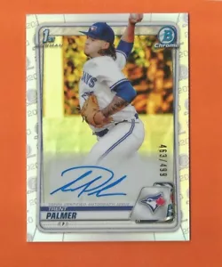 2020 BOWMAN CHROME DRAFT 1st REFRACTOR TRENT PALMER ON CARD AUTO #d /499 - Picture 1 of 2