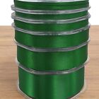 RACING GREEN Double Sided Satin Ribbon 3mm-38mm Wide Thin Plain Solid CUT PER 1M