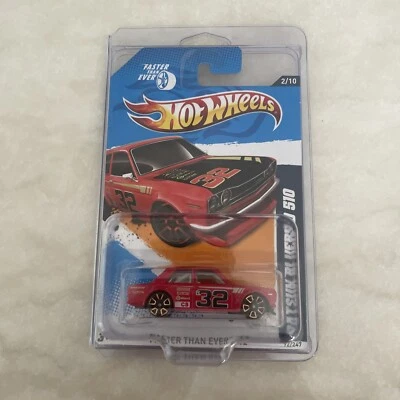 Datsun Bluebird 510 2012 Hot Wheels más rápido que nunca - error de tampo rojo Foto 1 de 4