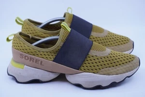 Sorel Kinetic Impact Mujer 10 Tiras Tenis Amarillos Zapatos Gruesos Atléticos Gimnasio - Imagen 1 de 8